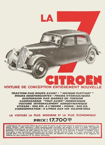 La 7 Citroën di COLLECTIF - PUBLICITE, Stampa in vendita su Singulart