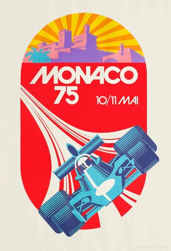 Monaco 1975 Grand Prix automobile by COLLECTIF - PUBLICITE, Print for Sale on Singulart