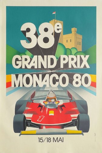 Monaco 1980 Grand Prix automobile von COLLECTIF - PUBLICITE, Druck kaufen auf Singulart