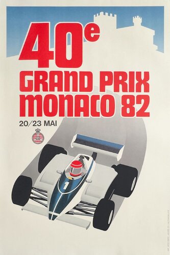 Monaco 1982 Grand Prix automobile von COLLECTIF - PUBLICITE, Druck kaufen auf Singulart