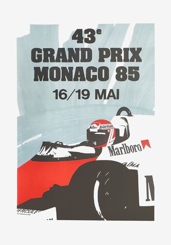 Monaco 1985 Grand Prix automobile von COLLECTIF - PUBLICITE, Druck kaufen auf Singulart