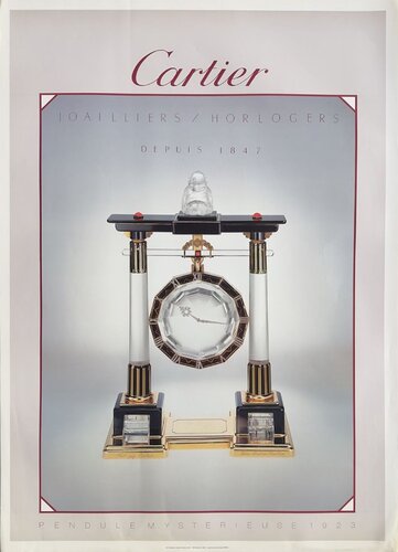 Cartier - Pendule mystérieuse 1923 von COLLECTIF - PUBLICITE, Druck kaufen auf Singulart