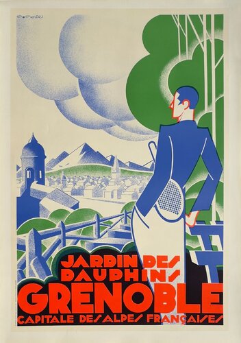 Grenoble capitale des Alpes par Gorde von COLLECTIF - PUBLICITE, Druck kaufen auf Singulart