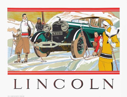 Lincoln d'après René Vincent von COLLECTIF - PUBLICITE, Werk auf Papier kaufen auf Singulart