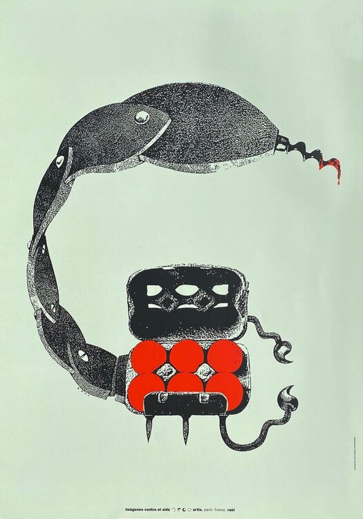 Imagenes contra el sida (SIDA) by Raùl COLLECTIF - PUBLICITE