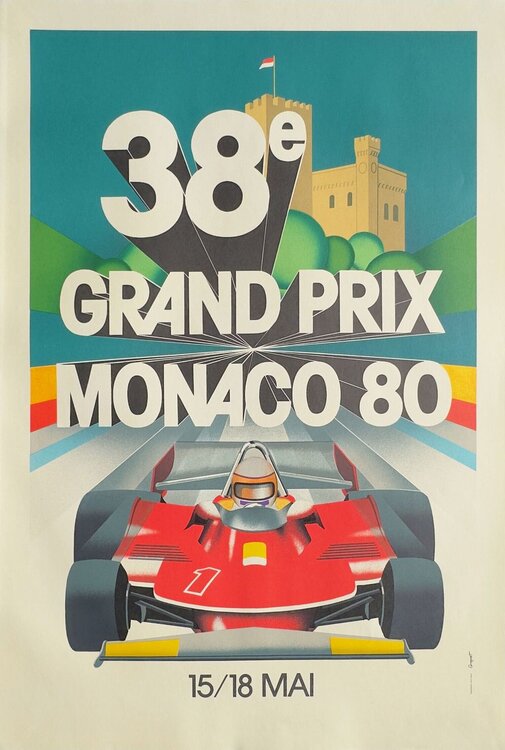 Monaco 1980 Grand Prix automobile COLLECTIF - PUBLICITE