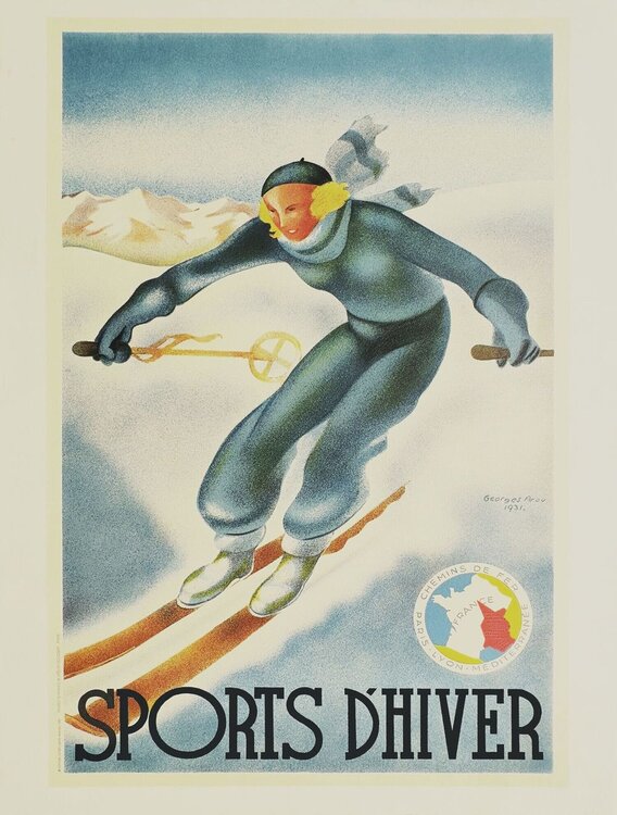 Sports d'hiver par Georges Arou COLLECTIF - PUBLICITE