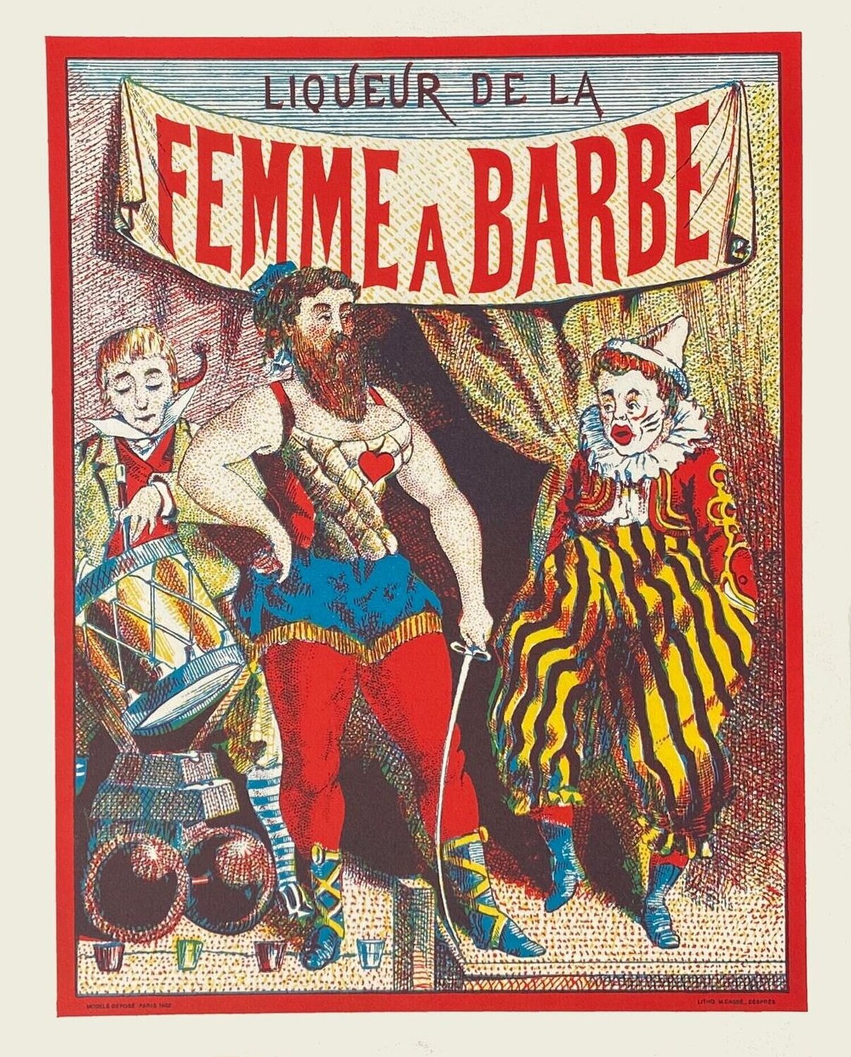 Liqueur de la femme à barbe COLLECTIF - PUBLICITE Druck zu verkaufen
