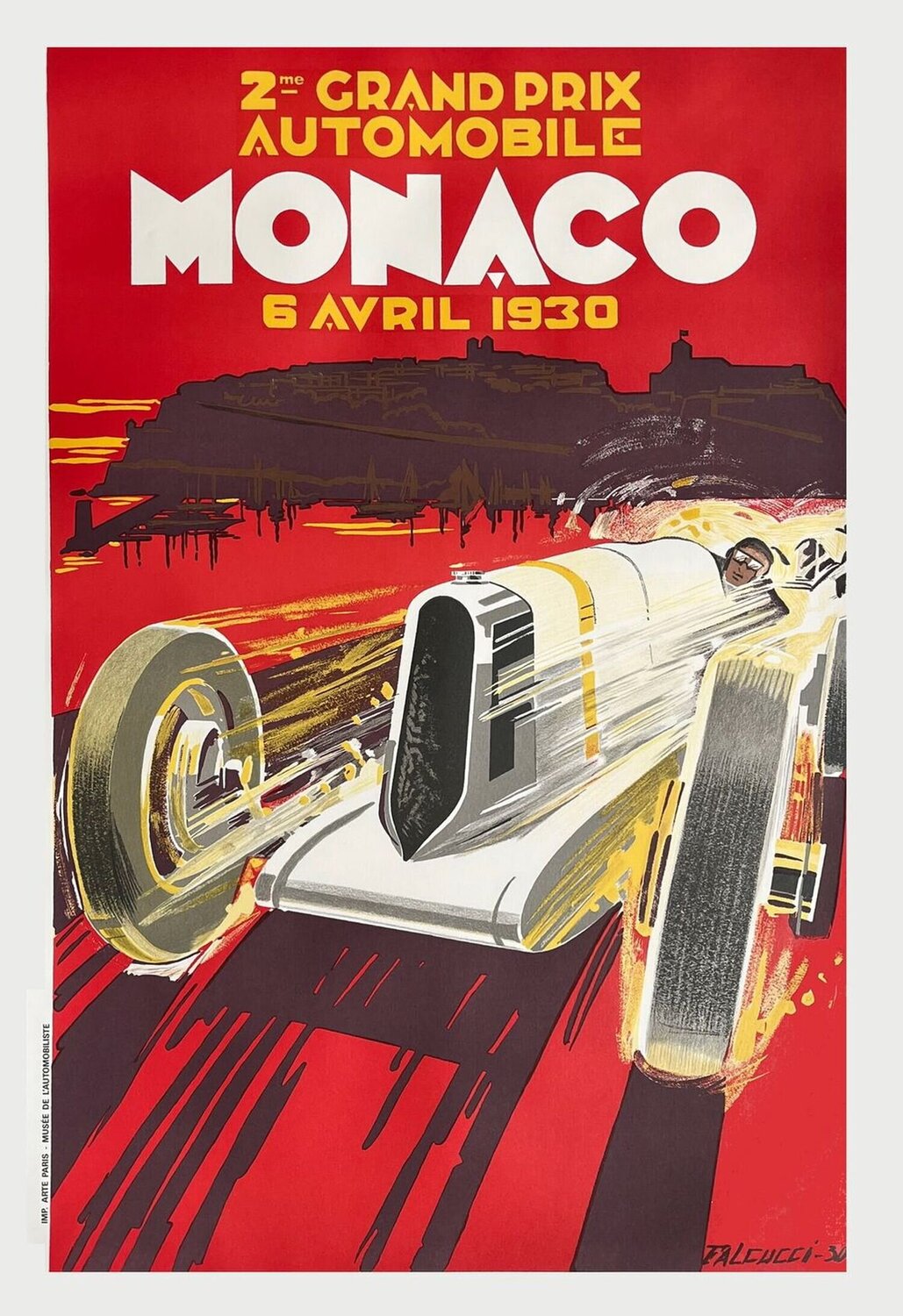 Monaco 1930 Grand Prix automobile par Robert Falcucci COLLECTIF - PUBLICITE Druck zu verkaufen