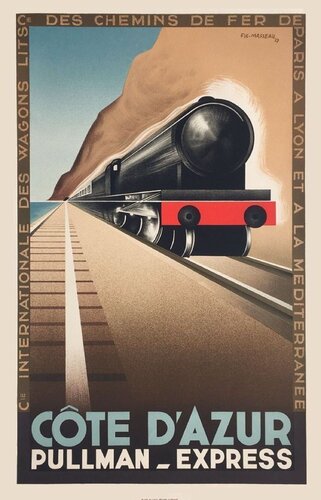 Côte D'azur Pullman Express by Pierre Fix-Masseau, Print for Sale on Singulart