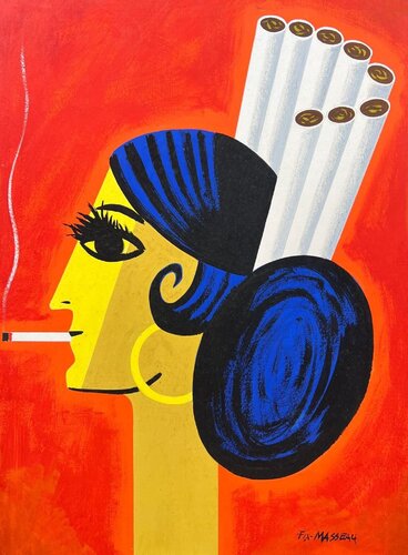 Tobacco van Pierre Fix-Masseau, Werk op papier te koop op Singulart