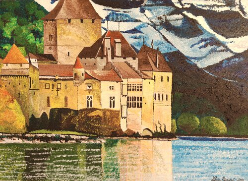 Chatteau de Chillon, Ch von Libuša Němcová, Malerei kaufen auf Singulart
