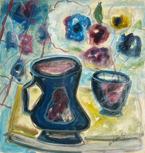 Le pot bleu von Henry Maurice D'Anty, Werk auf Papier kaufen auf Singulart