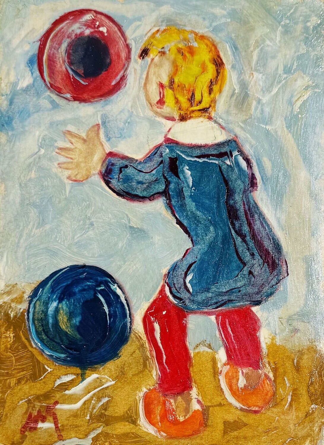 Jeu de ballon I Henry Maurice D'Anty Werk auf Papier zu verkaufen