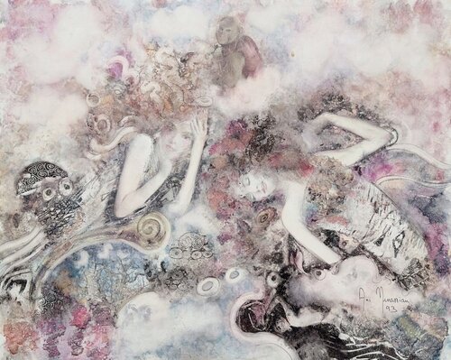 Complicité par Annie Minassian, Peinture en vente sur Singulart