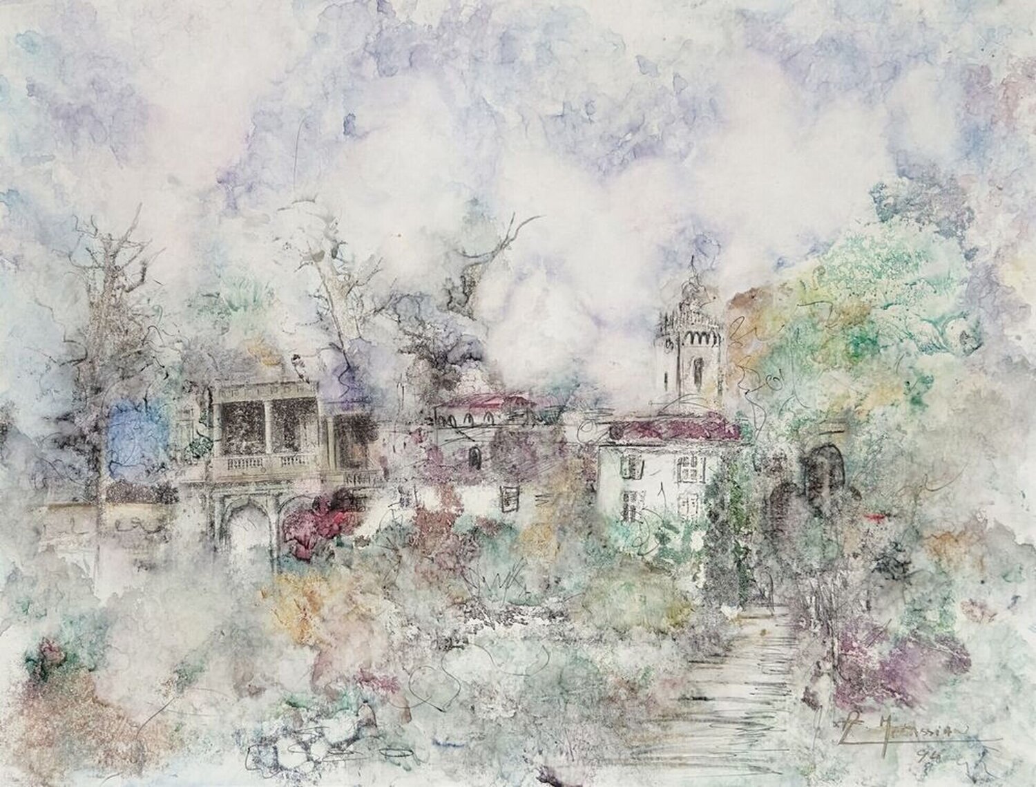 Le château Annie Minassian Dipinto originale in vendita