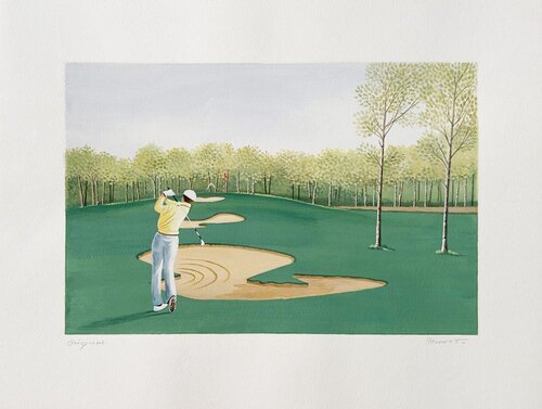 Le golf X di Jean-Louis Honnet, Pittura in vendita su Singulart