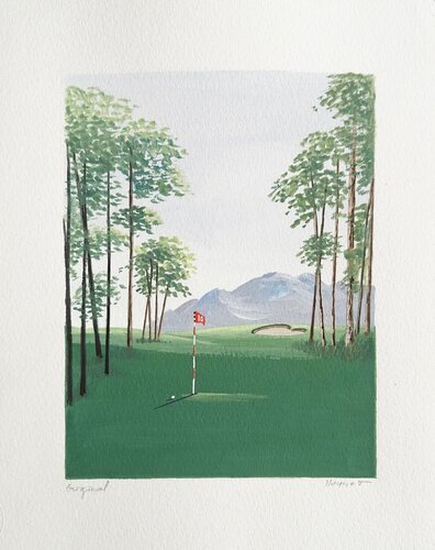 Le golf VII di Jean-Louis Honnet, Opera su carta in vendita su Singulart