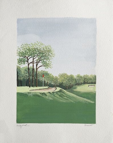 Le golf IX par Jean-Louis Honnet, Œuvre sur papier en vente sur Singulart