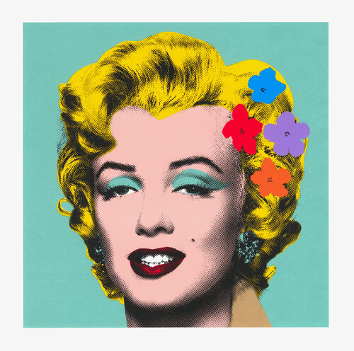 Marilyn With Flowers - Green by Mr. Brainwash, Print for Sale on Singulart