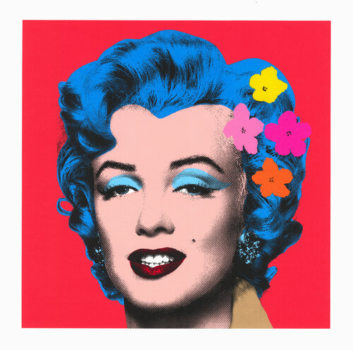 Marilyn With Flowers - Red von Mr. Brainwash, Druck kaufen auf Singulart
