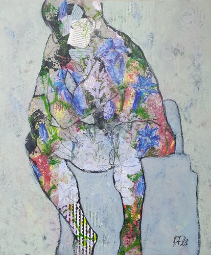 BLUE MOOD van Helene Fiegl, Schilderij te koop op Singulart