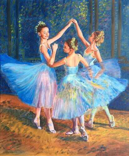 The Three Graces by Elena Sokolova, 회화 for Sale on Singulart