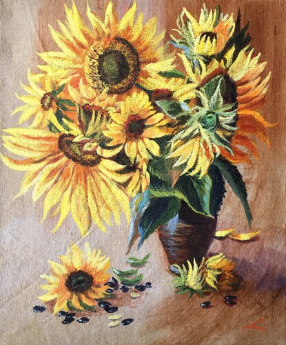 Sunflowers von Elena Sokolova, Malerei kaufen auf Singulart
