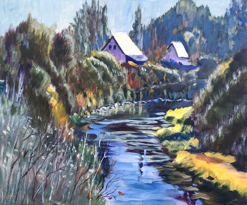 Landscape by Elena Sokolova, 회화 for Sale on Singulart