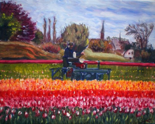 Spring in Holland de Elena Sokolova, Pintura a la venta en Singulart