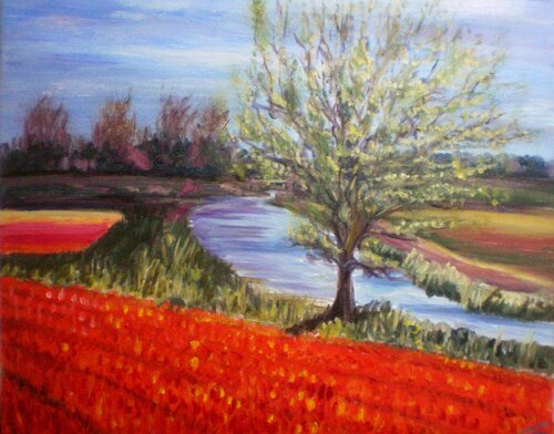 Spring in Holland 3 di Elena Sokolova, Pittura in vendita su Singulart