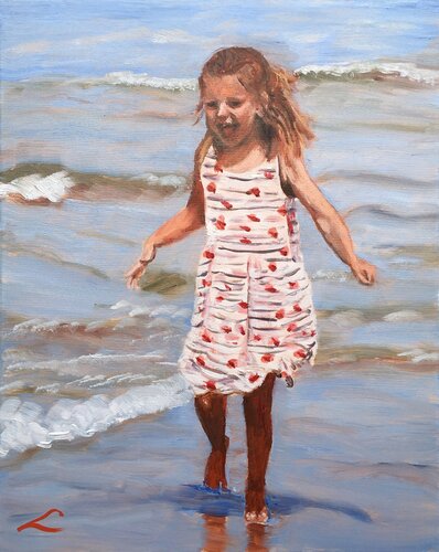 The water is cold by Elena Sokolova, Painting for Sale on Singulart