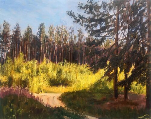 Forest road 2 by Elena Sokolova, Painting for Sale on Singulart