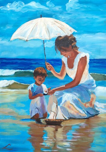 Peaceful moment van Elena Sokolova, Schilderij te koop op Singulart