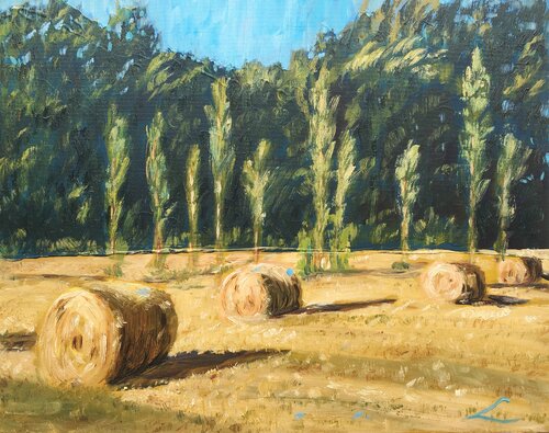 Haystacks 2025 by Elena Sokolova, Painting for Sale on Singulart
