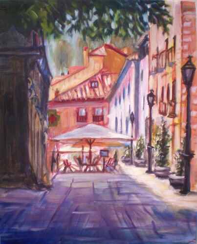 Spanish town von Elena Sokolova, Malerei kaufen auf Singulart