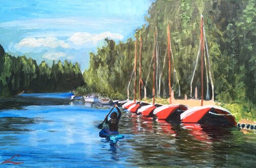 Along the channel 5 by Elena Sokolova, Painting for Sale on Singulart