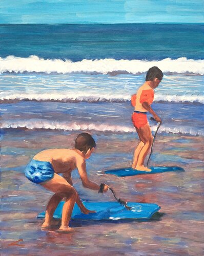 Going to surf von Elena Sokolova, Malerei kaufen auf Singulart