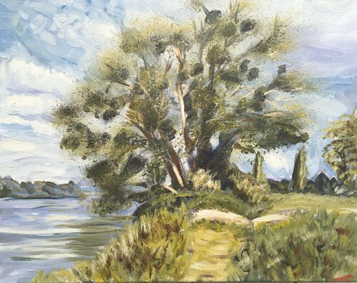 Tree at Port-Mort van Elena Sokolova, Schilderij te koop op Singulart