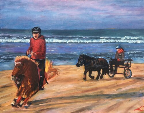 Pony riders de Elena Sokolova, Pintura a la venta en Singulart