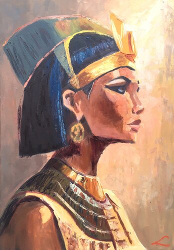 Egyptian queen von Elena Sokolova, Malerei kaufen auf Singulart