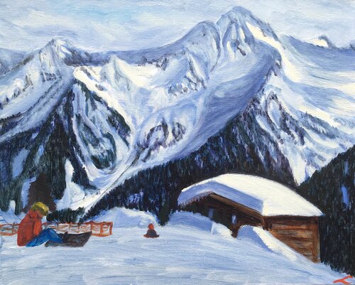 Alps scene by Elena Sokolova, Painting for Sale on Singulart