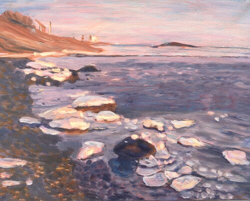 Icy sea van Elena Sokolova, Schilderij te koop op Singulart