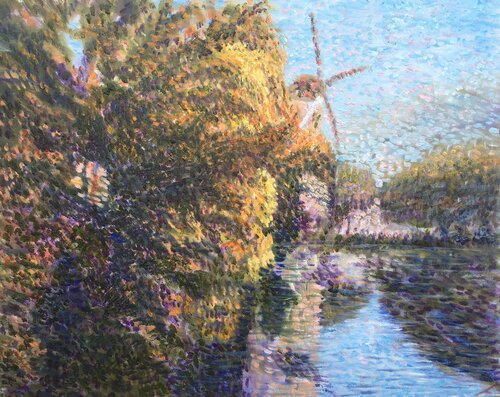 Autumn in Schiedam van Elena Sokolova, Schilderij te koop op Singulart