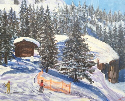 Winter fairy tale van Elena Sokolova, Schilderij te koop op Singulart