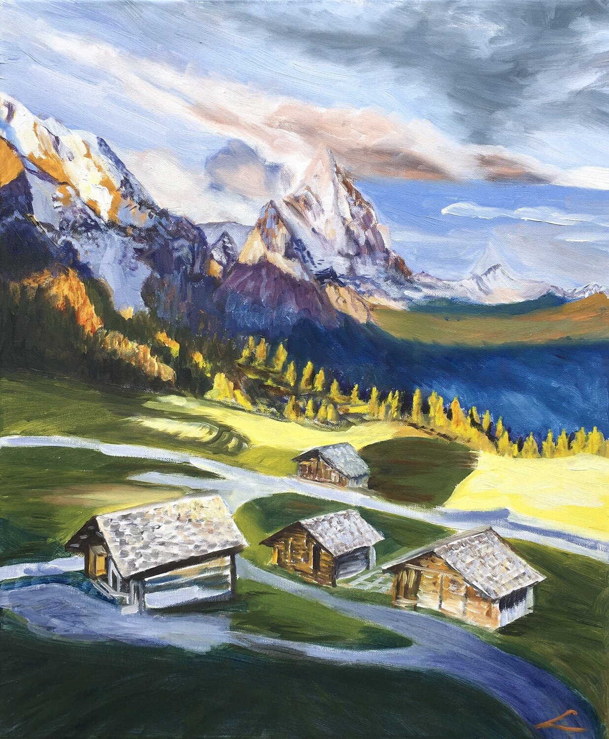 Mountain barns Elena Sokolova