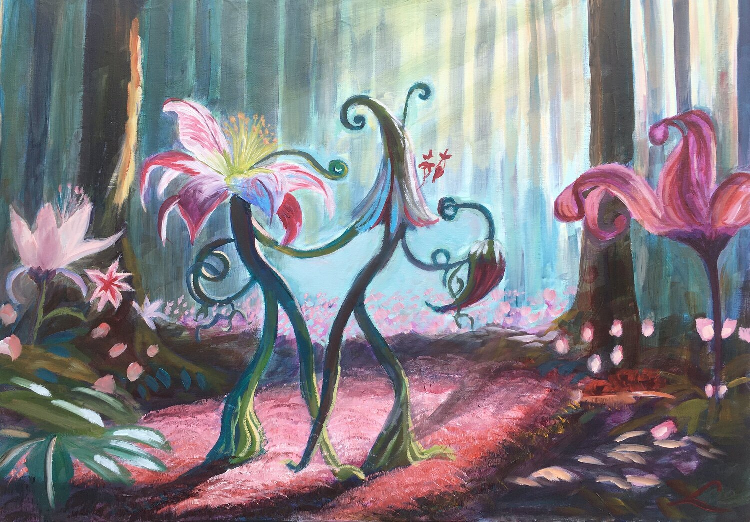 The dance of flowers Elena Sokolova Originalgemälde zu verkaufen