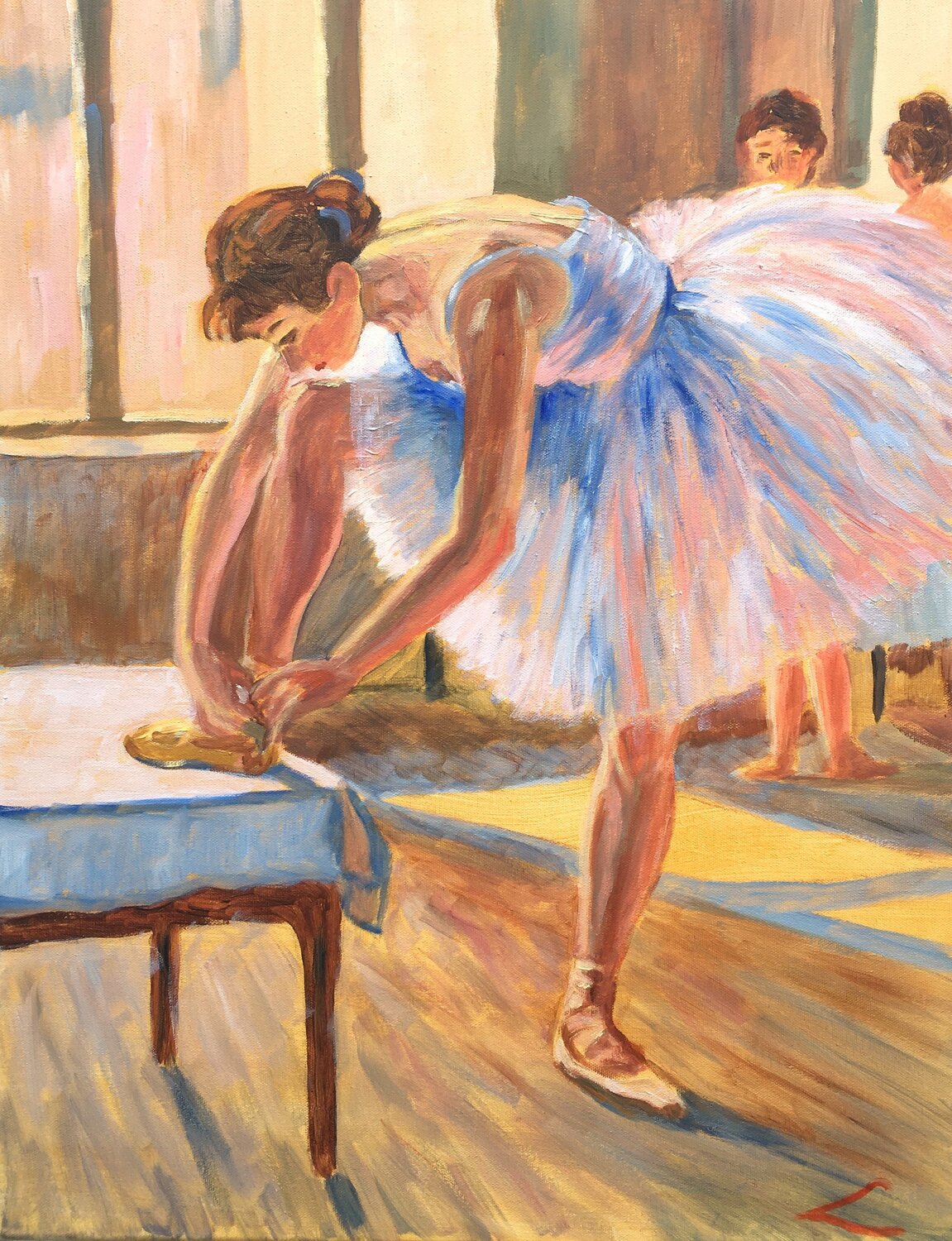 Ballerina at the studio Elena Sokolova Original painting for sale