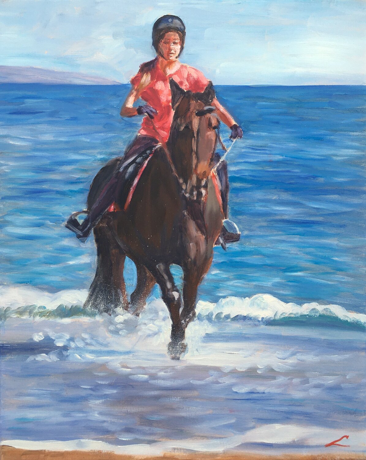Equestrienne Elena Sokolova Originalgemälde zu verkaufen