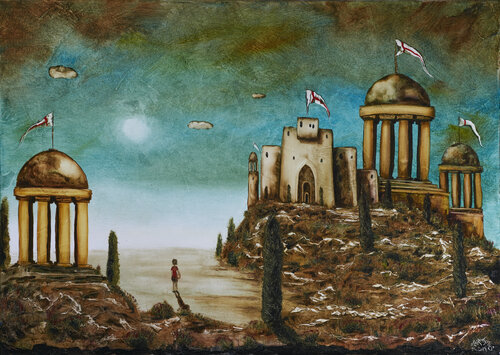 Wohin die Reise geht.... The future is unwritten! van Andreas Curts, Schilderij te koop op Singulart